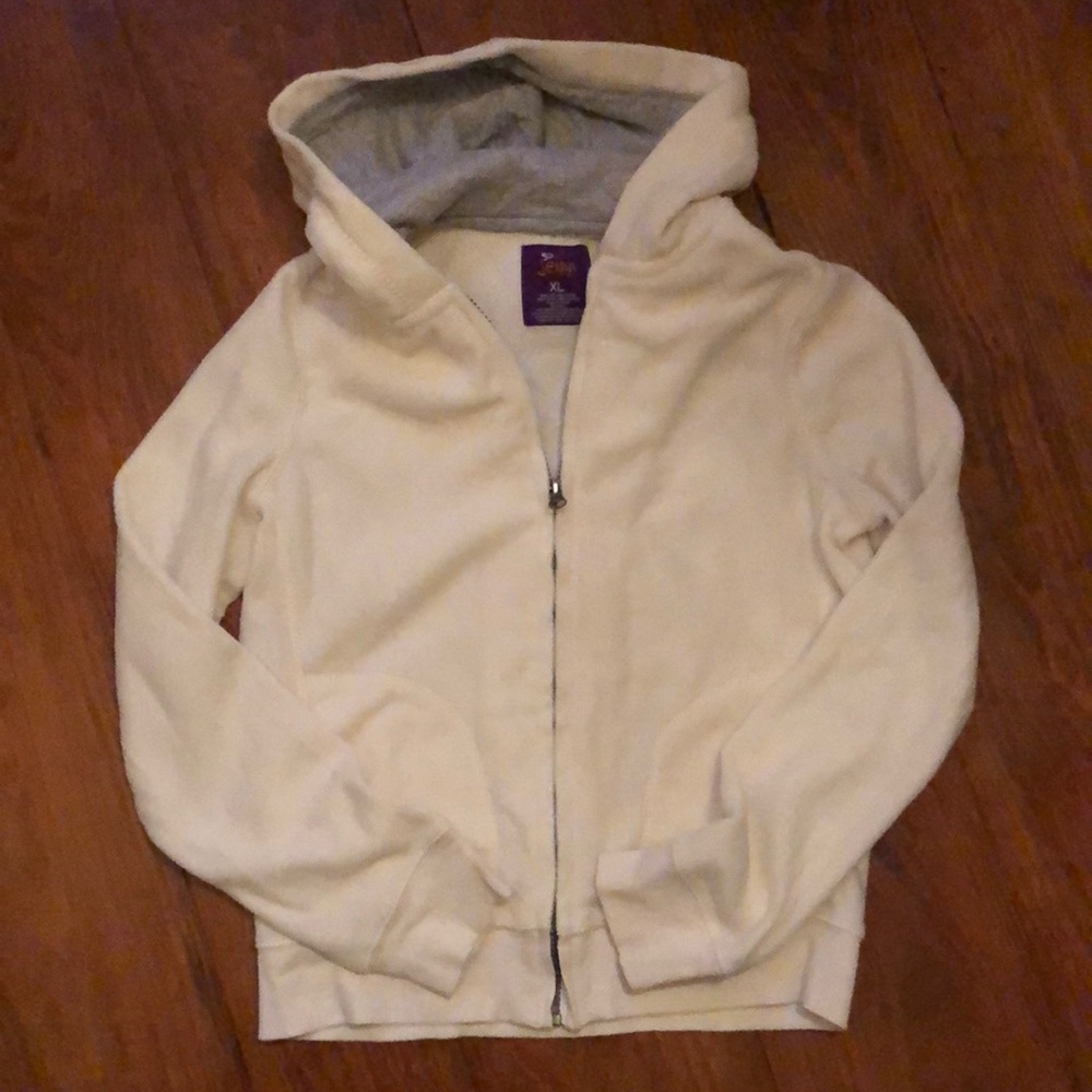 Full zip fleece hooded jacket Girls  XL